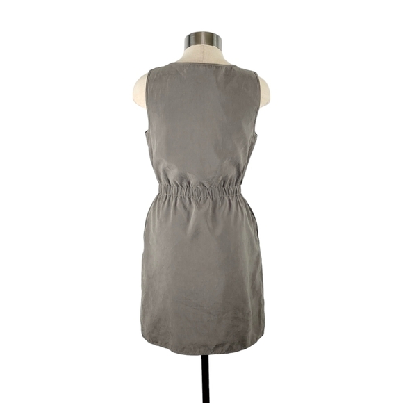 Olive & Oak Sleeveless Cinch Waist Lightweight Casual Dress Size XS Green Gray - Picture 3 of 7